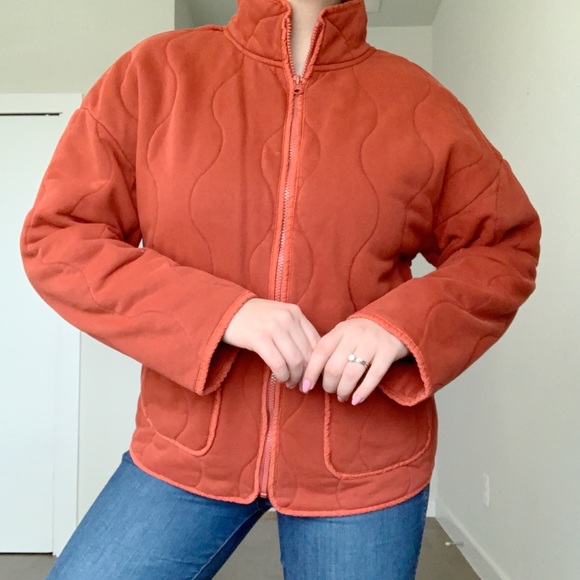 Fabletics Tedi Quilted Jacket Mandarine - Picture 6 of 12